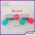Simple children's hair accessories round acrylic bead decorated hair tie